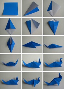 9 простых схем лягушек-оригами