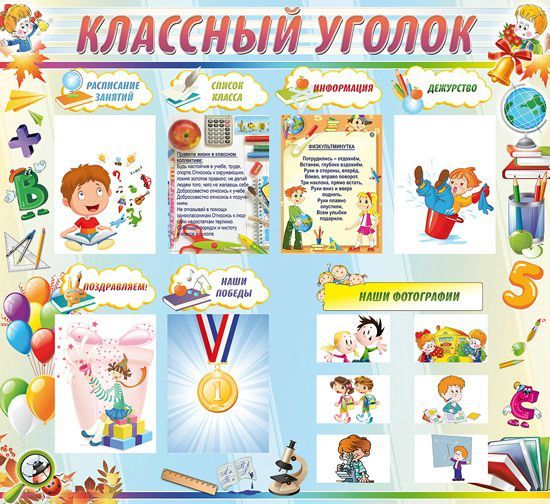 Методические рекомендации по оформлению классного уголка © Кабаковская средняя школа